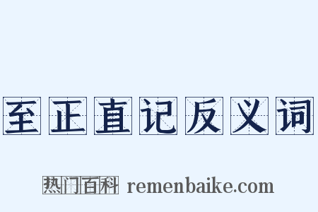 至正直记反义词是什么意思的图片